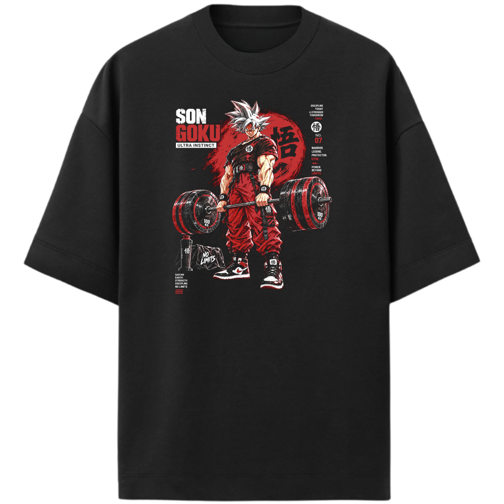 "SON GOKU FITNESS" Oversized Premium