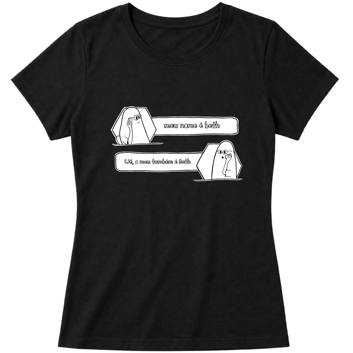"Meu nome é Beth" Blusa Baby Look