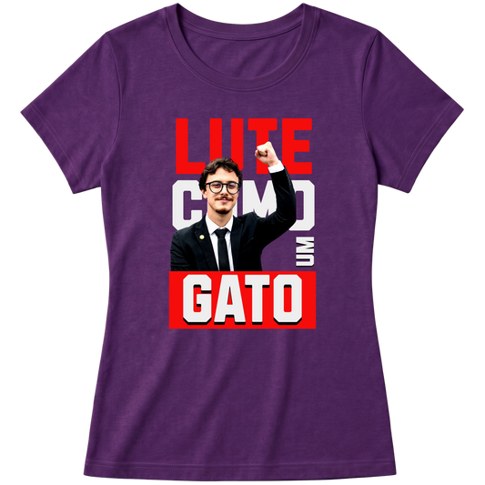"Cortez Lute Como um Gato Babylook" Blusa Baby Look