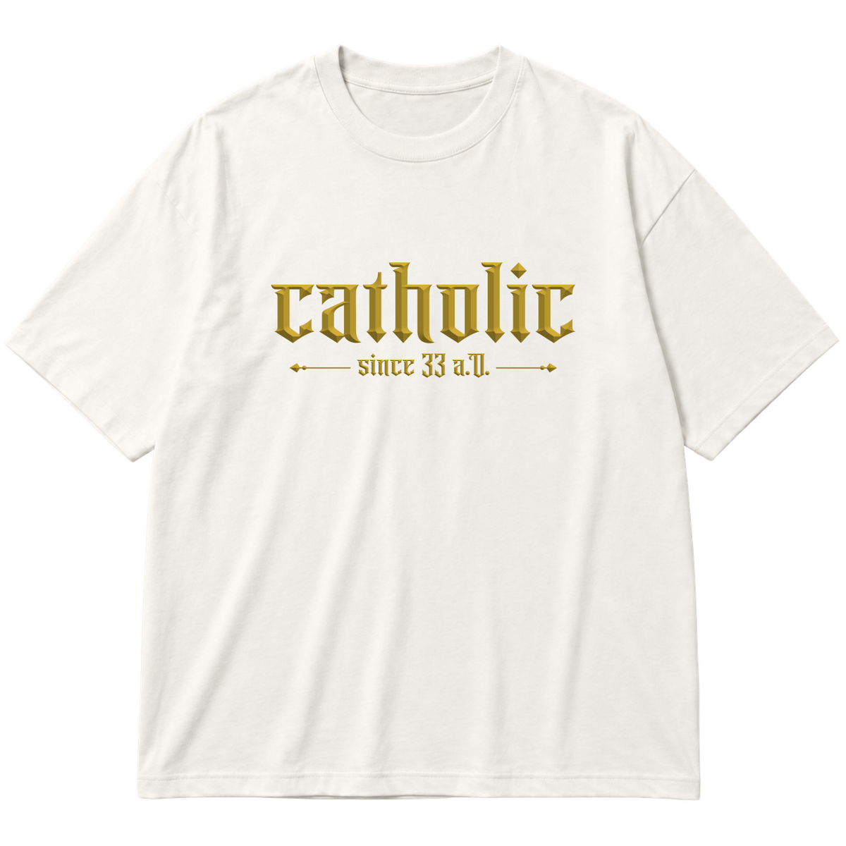"Cristã Católica Catholic EC00" Oversized Premium 96% algodão 4% Elastano