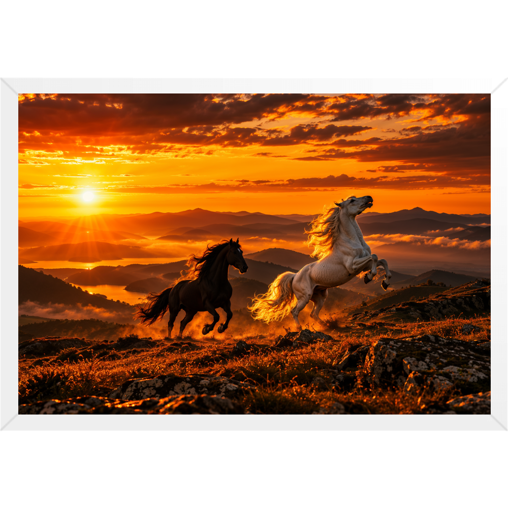 "Por do Sol" Quadro caixa sem vidro acrílico