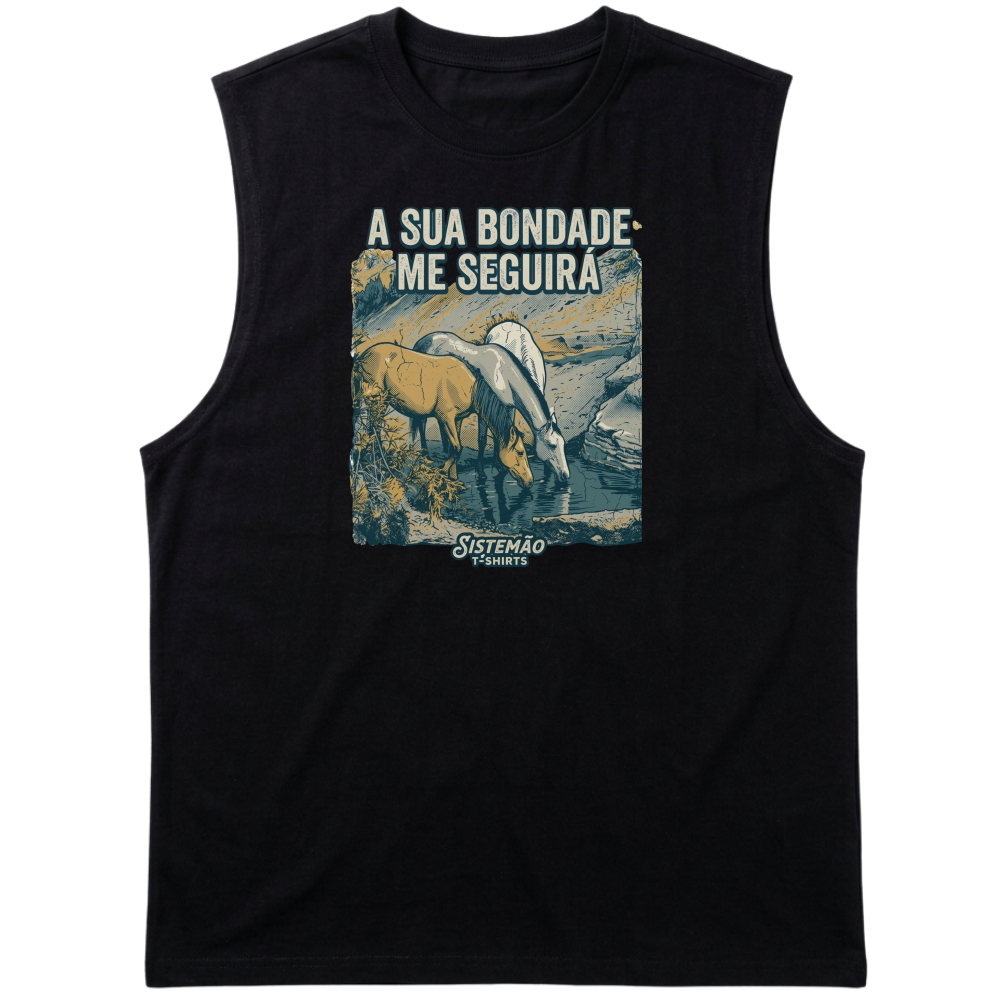 "Estampa/SUA BONDADE" Tank Top Machão Suedine