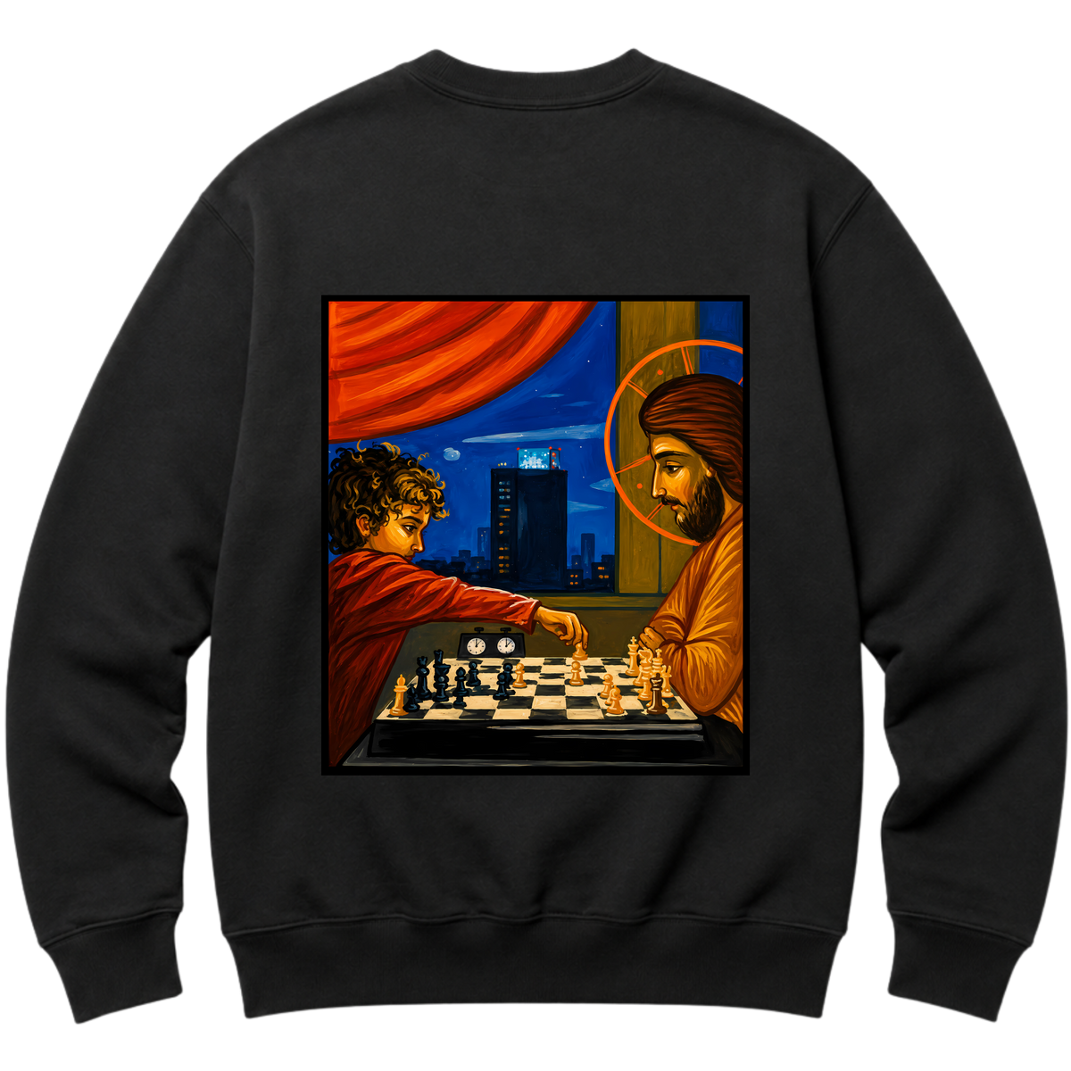 "Moletom Crew Essential Xeque-Mate com Jesus" Blusão Moletom