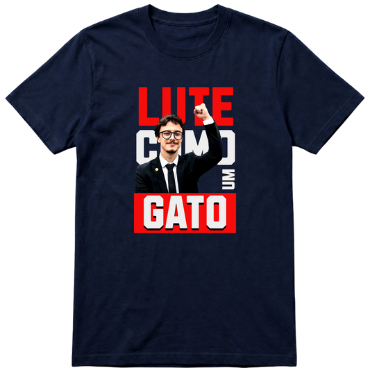 "Cortez Lute Como um Gato" Camiseta Básica Unissex