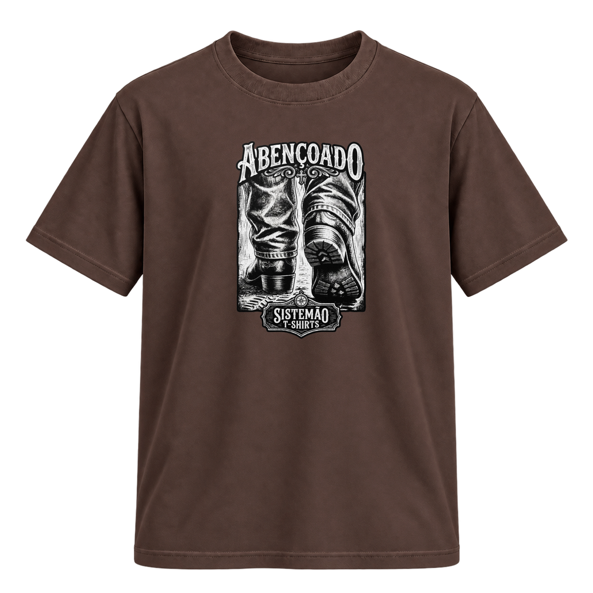 "Estampa/Oversized/ABENÇOADO" Camiseta Regular Suedine