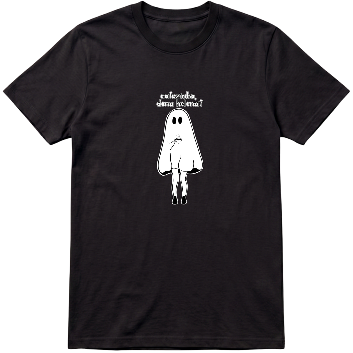 "Cafezinho, dona Helena?" Camiseta Premium Unissex Bunker Studios