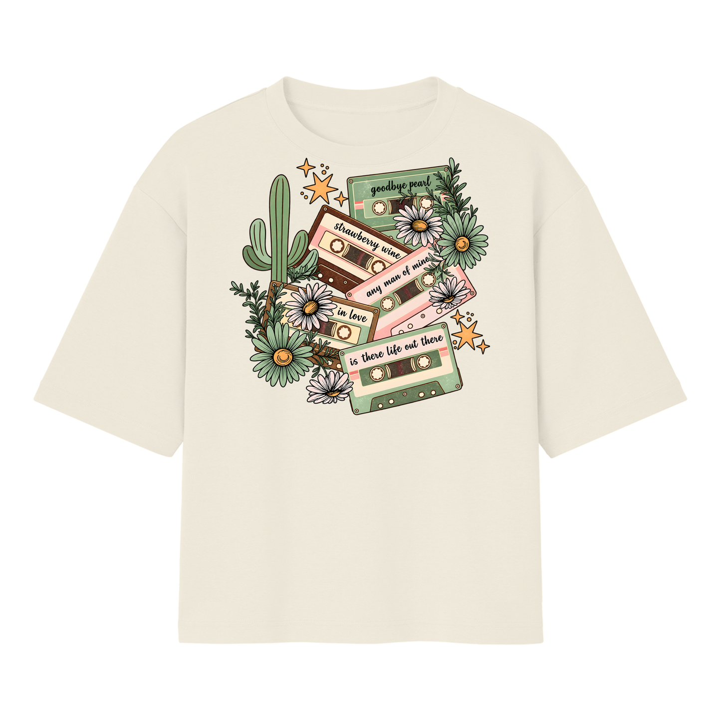 "Oversized Off-white Western Cowgirl Concert" Oversized Básica 30.1
