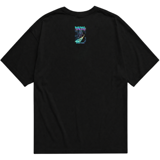 "Produto #011 Camisa oversized FAITH TRUSTING IN GOD" Oversized Básica 30.1
