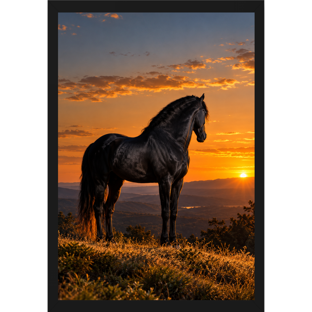 "Lendário Por do Sol" Quadro tradicional sem vidro acrílico