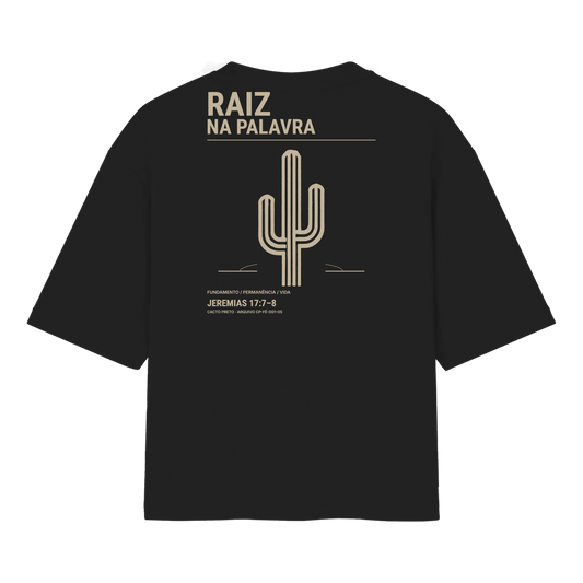 "Camiseta Oversized Raiz na Palavra" Oversized Básica 30.1