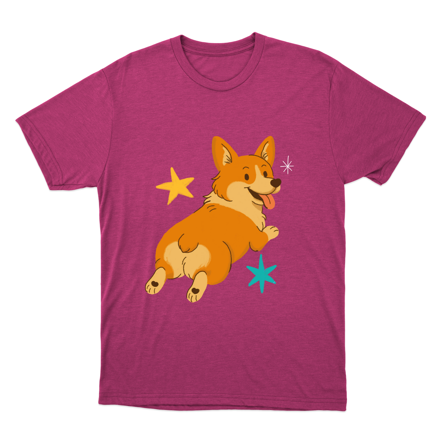 "corgi" Camiseta Básica Unissex