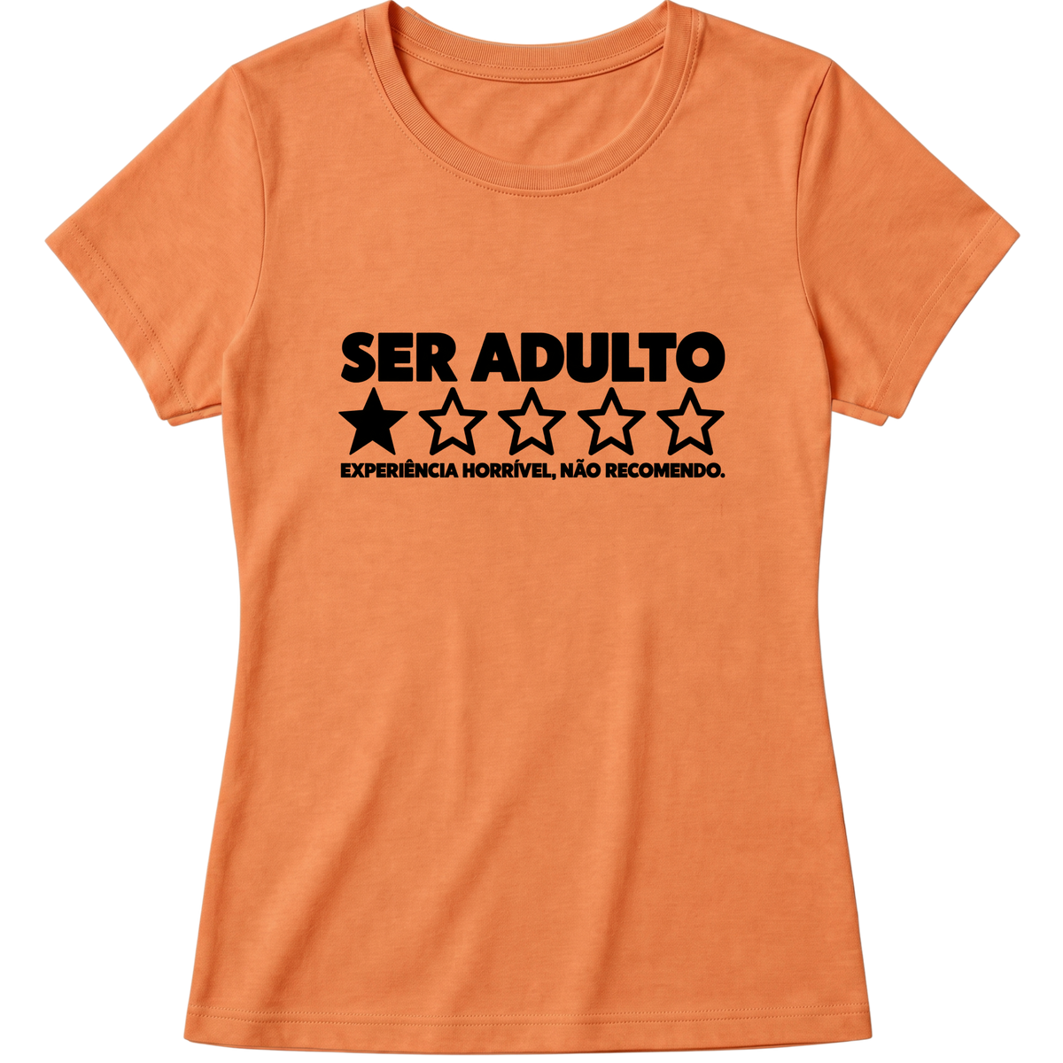 "Baby Look Classic - Vida Adulta: Nota 1" Blusa Baby Look
