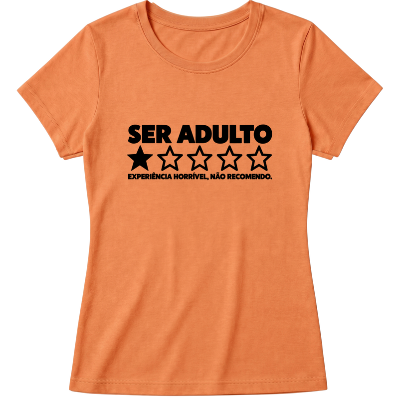 "Baby Look Classic - Vida Adulta: Nota 1" Blusa Baby Look