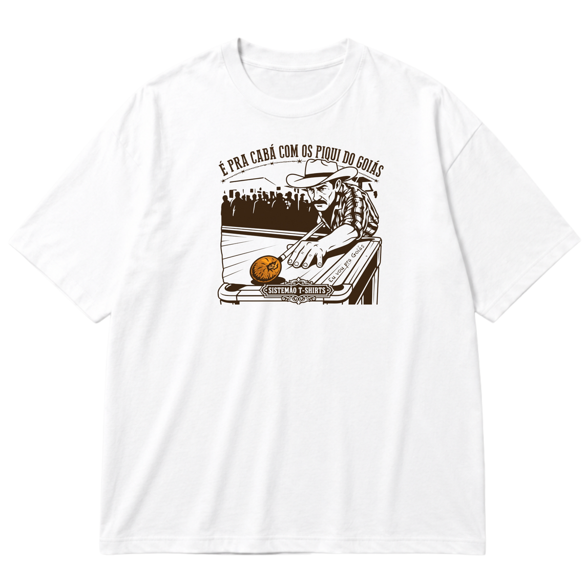 "Estampa E PRA CABÁ Oversized" Oversized Premium 96% algodão 4% Elastano