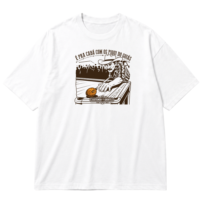 "Estampa E PRA CABÁ Oversized" Oversized Premium 96% algodão 4% Elastano