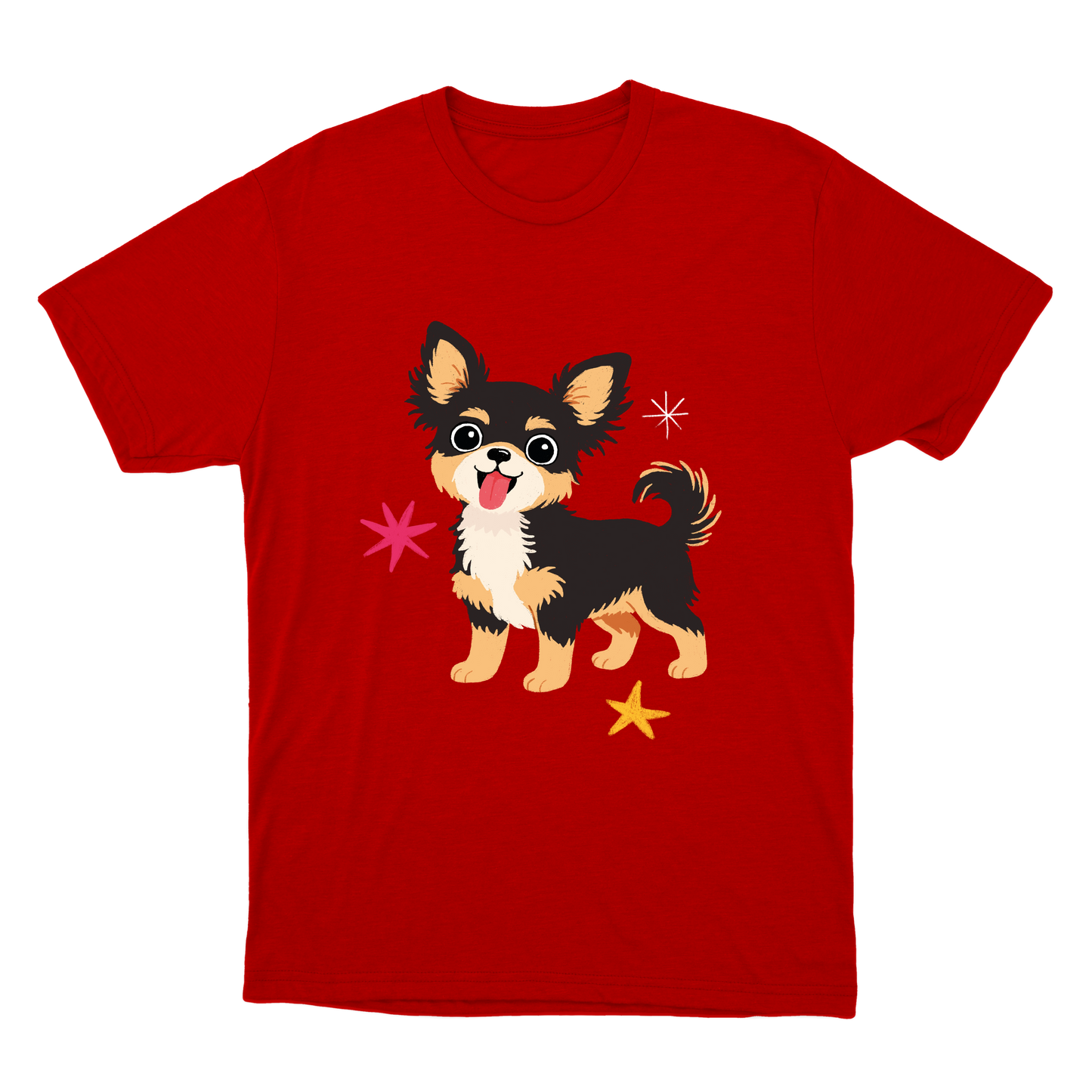 "Chihuahua pelo longo" Camiseta Básica Unissex