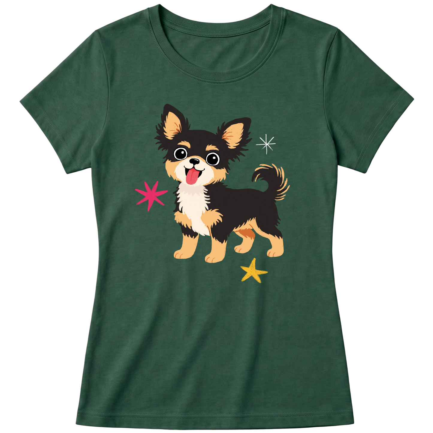 "Chihuahua de pelo longo" Blusa Baby Look