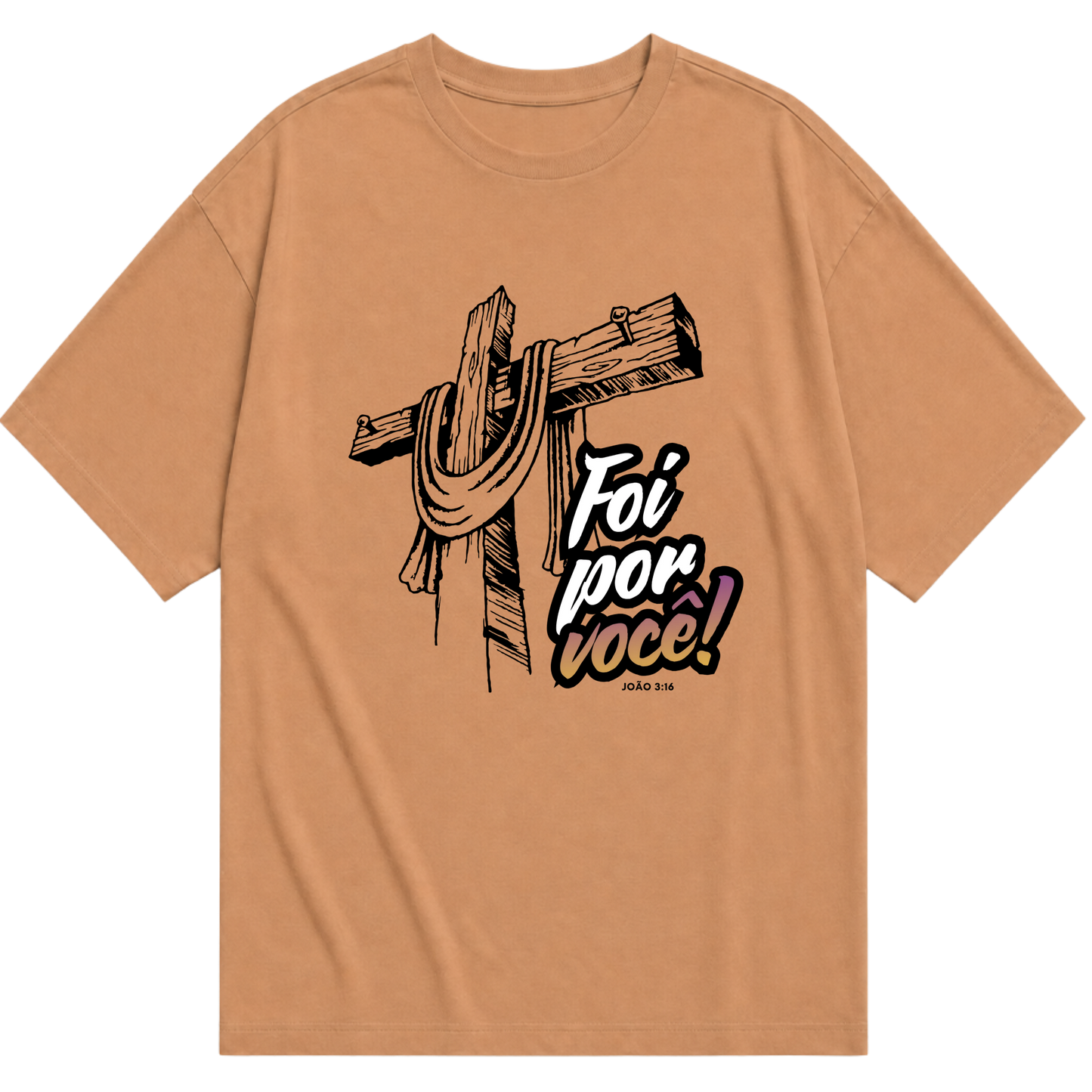 "Camiseta Oversized Foi Por Você" Camiseta Oversized Básica