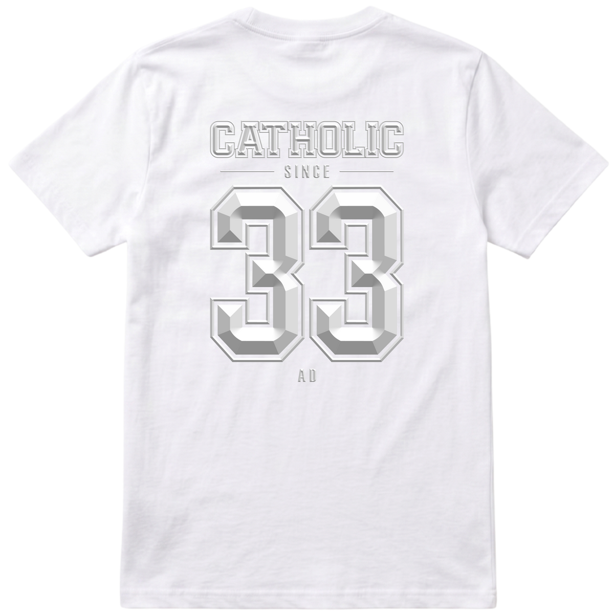 "F&C Catholic Since 33 AD" Camiseta Premium Unissex Bunker Studios