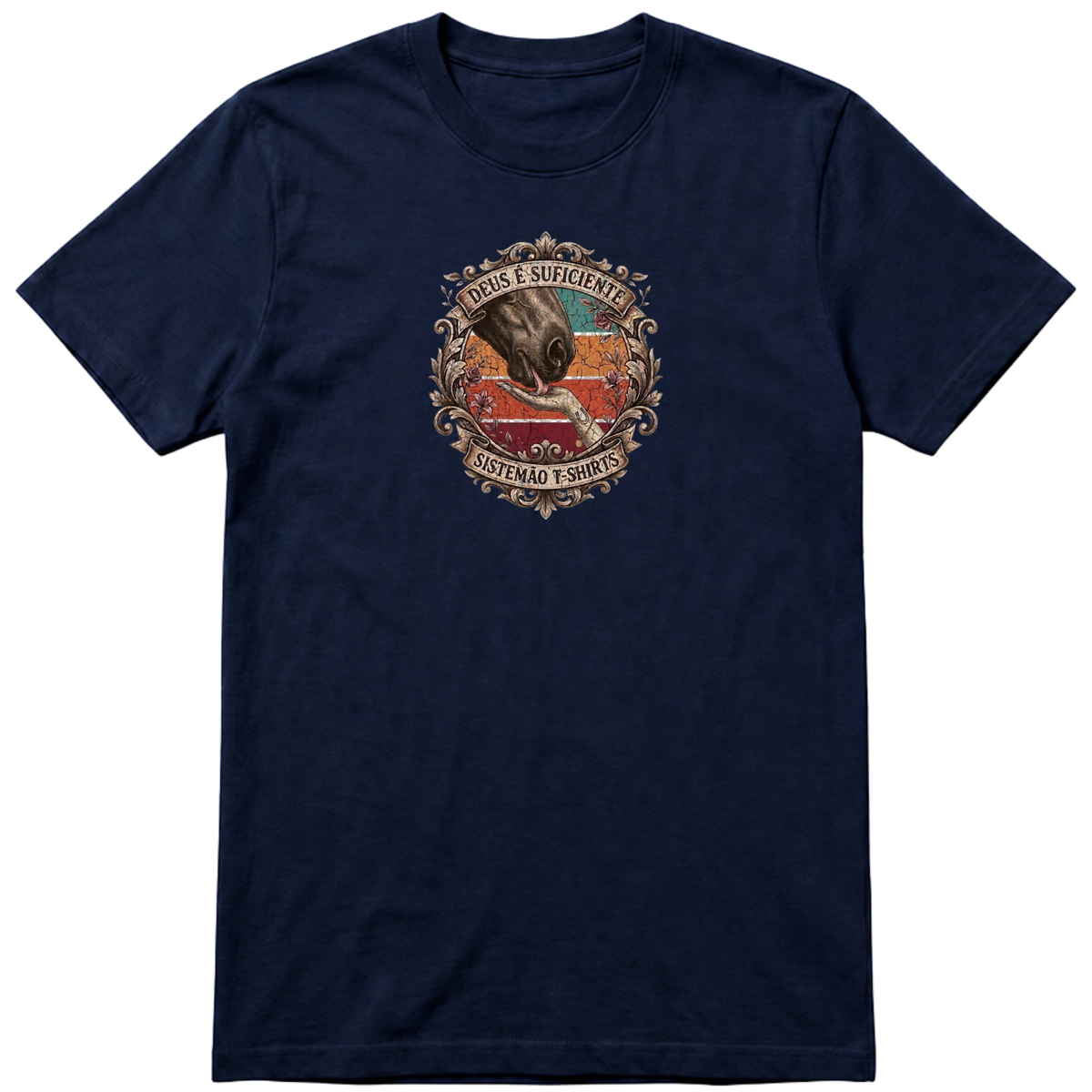 "Estampa Y LOVE HORSE" Camiseta regular básica