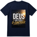 "DEUS ESTA NO CONTROLE ( arte  nas  costas )" Camiseta Premium Unissex Bunker Studios