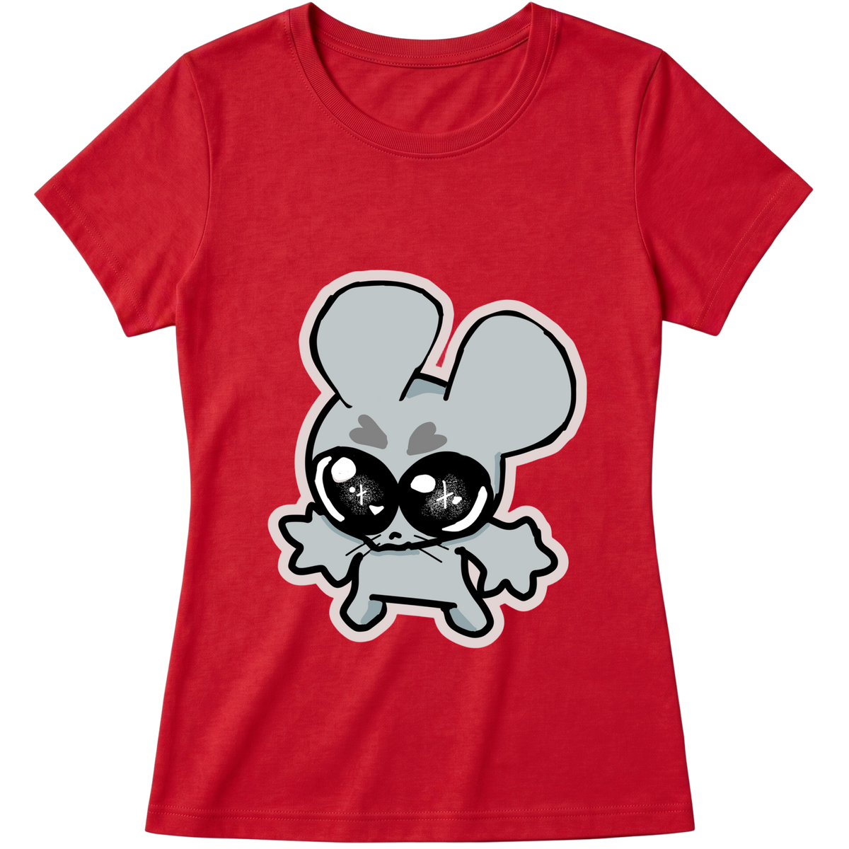 "Baby Look Classic Ratito – Camiseta Feminina Estampada Fofa" Blusa Baby Look