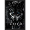 "Quadro Caixa - Instinto Selvagem (Execução)" Quadro caixa sem vidro acrílico