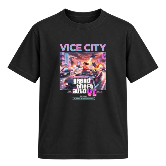 "VI.CE CITY THEMES" Camiseta Regular Suedine
