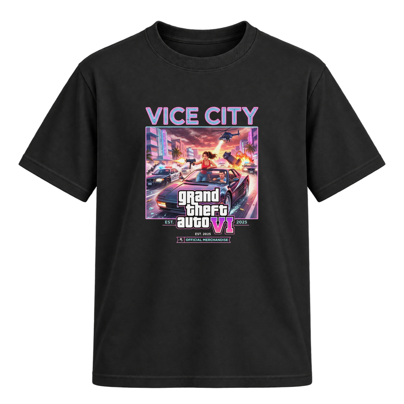 "VI.CE CITY THEMES" Camiseta Regular Suedine