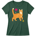 "Gato laranja rajado" Blusa Baby Look