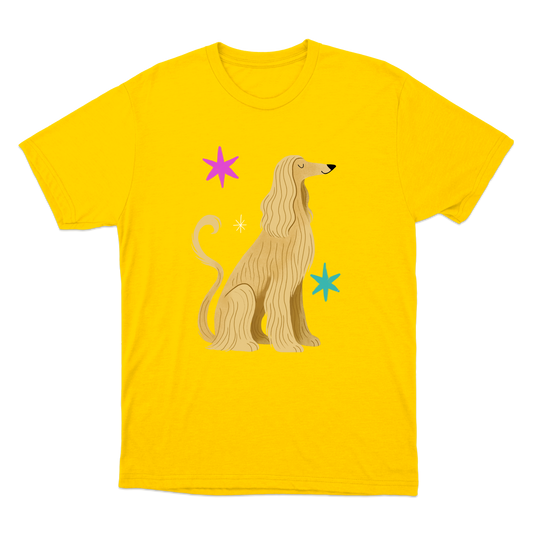 "Galgo afegão" Camiseta Básica Unissex