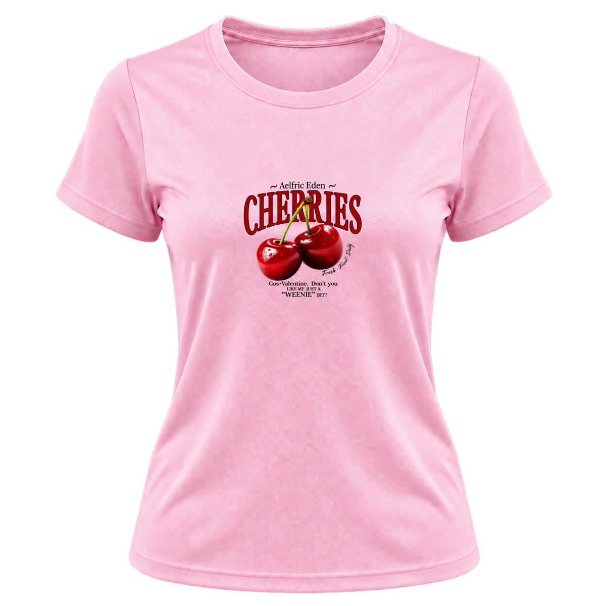 "Camiseta Dryfit Feminina Basic - Cherries" Camiseta Dryfit Feminina Basic