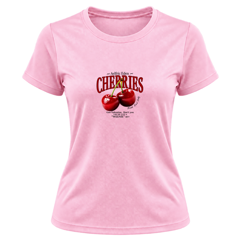 "Camiseta Dryfit Feminina Basic - Cherries" Camiseta Dryfit Feminina Basic