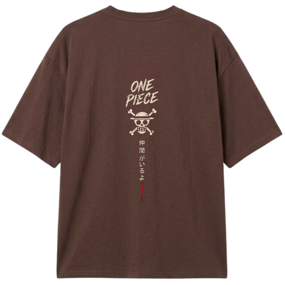 "Camiseta Oversized One Piece Monkey D. Luffy" Camiseta Oversized Classic