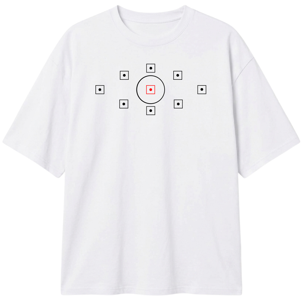 "Ponto focal Branca/Off-White" Camiseta Oversized Classic
