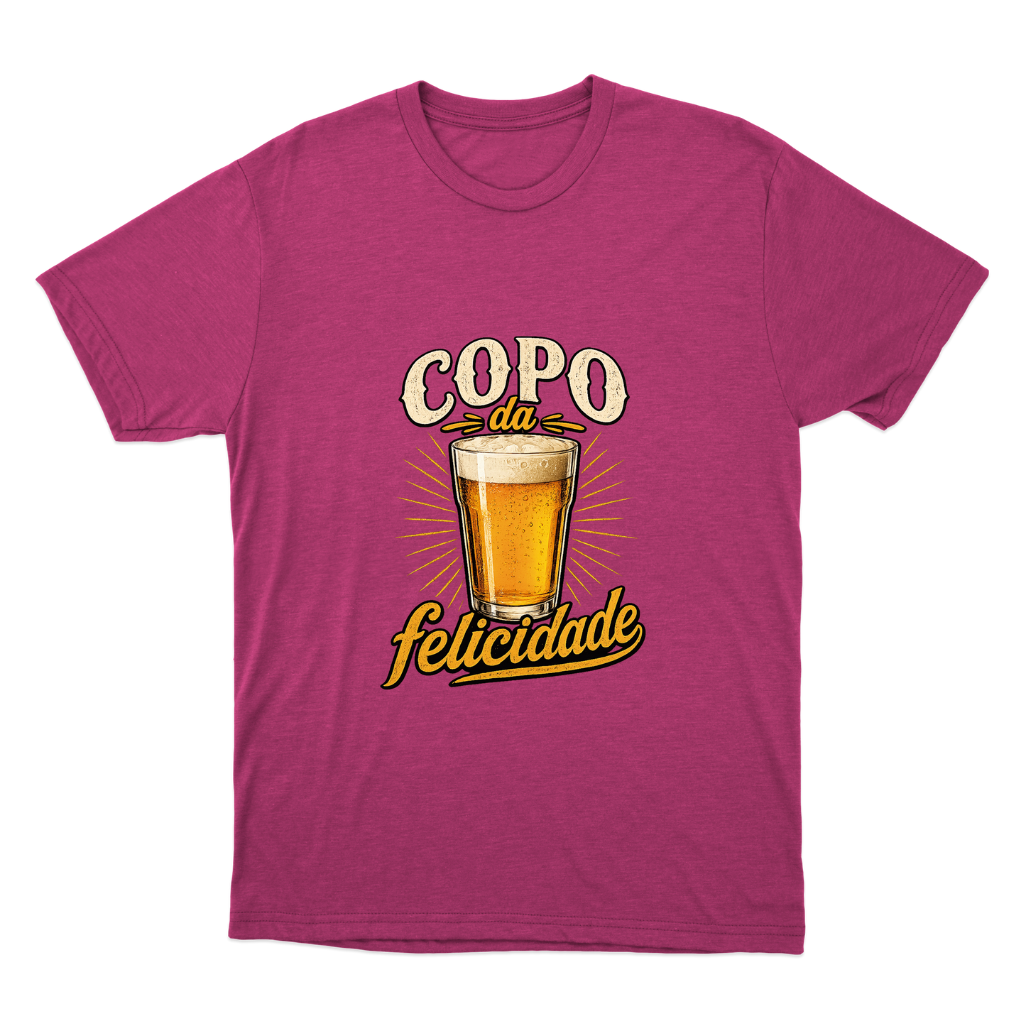 "Copo da Felicidade" Camiseta Básica Unissex