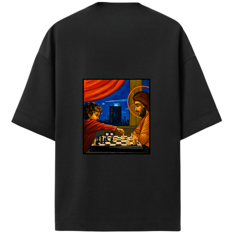 "Camiseta Oversized Heavy 240 Xeque-Mate com Jesus" Camiseta Oversized Premium
