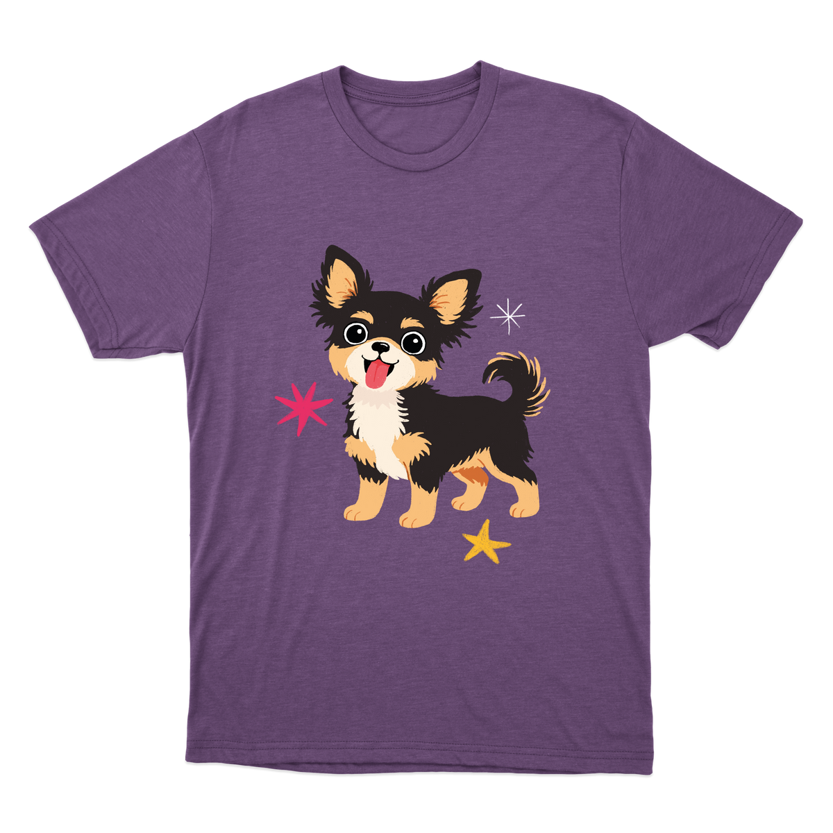 "Chihuahua pelo longo" Camiseta Básica Unissex