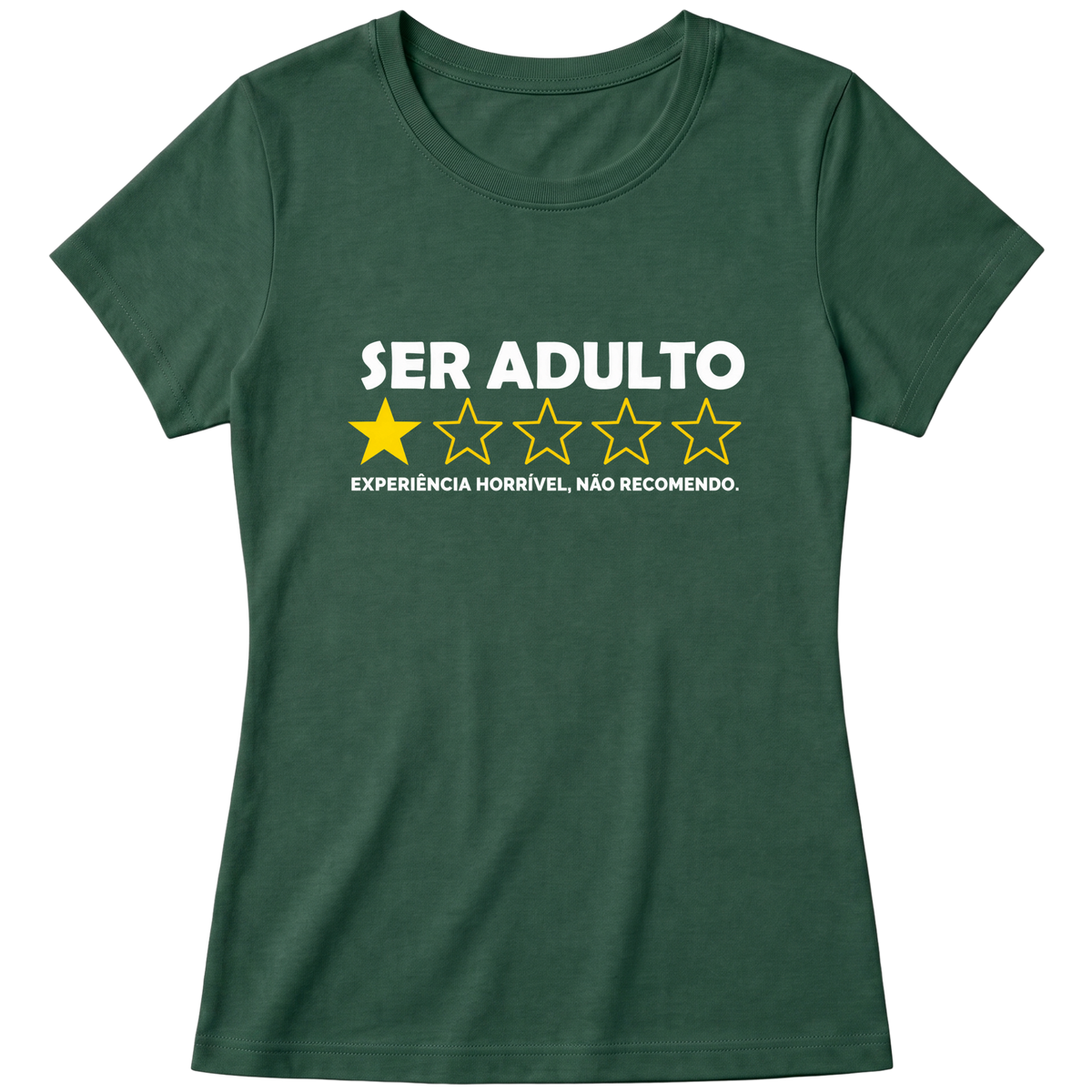 "Baby Look Classic - Vida Adulta: Nota 1" Blusa Baby Look
