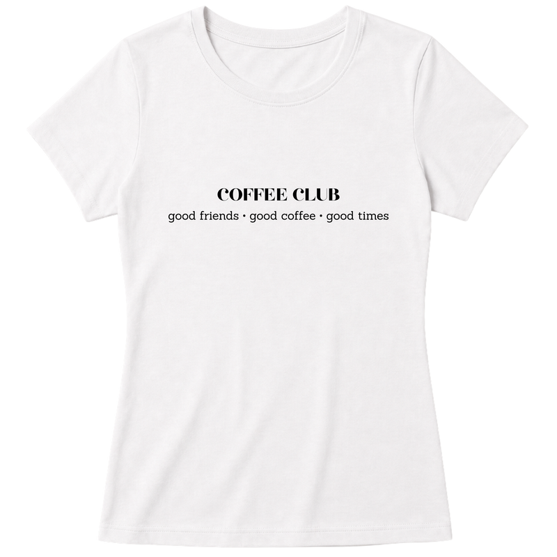 "Coffee Club" Blusa Baby Look