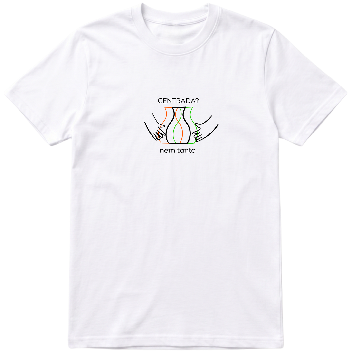 "centrada nem tanto - dtg" Camiseta Básica Unissex