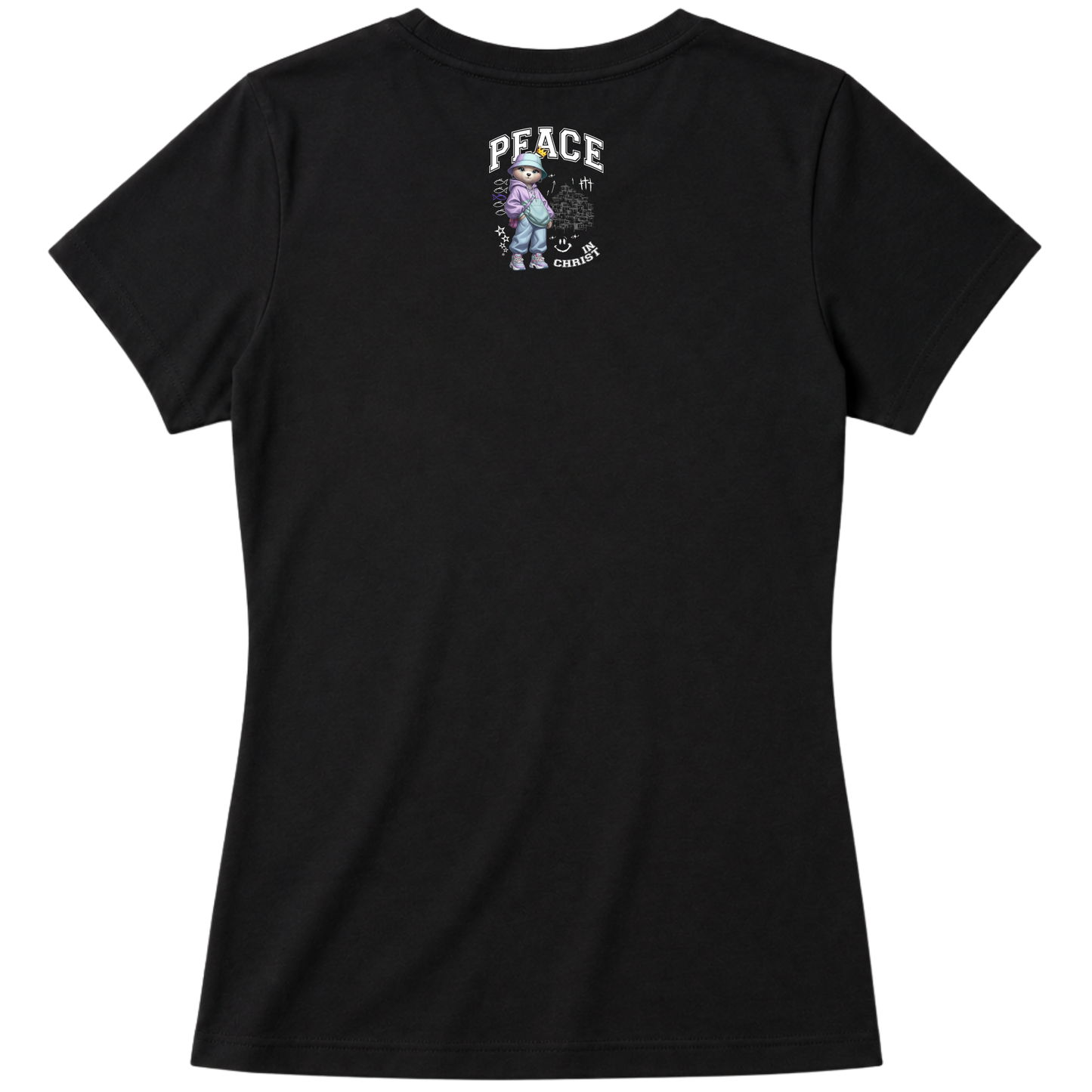 "Produto #009 Baby look PEACE IN CHRIST" Blusa Baby Look