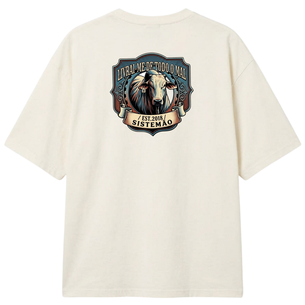 "Estampa/LIVRAI-ME" Camiseta Oversized Classic