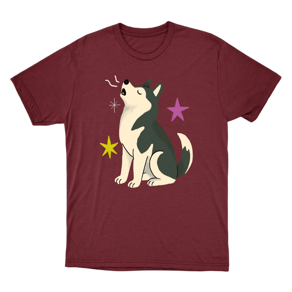 "Husky siberiano" Camiseta Básica Unissex