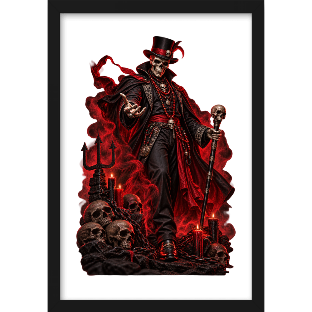 ""Exu Caveira" Full Art - Quadro tradicional" Quadro tradicional sem vidro acrílico