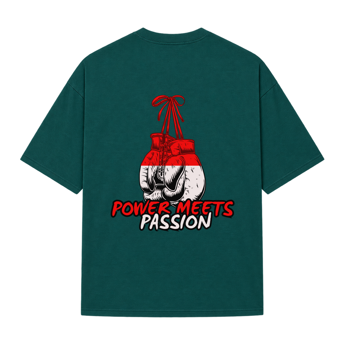 "Camiseta oversized estampa de boxe" Camiseta Oversized Suedine 220g