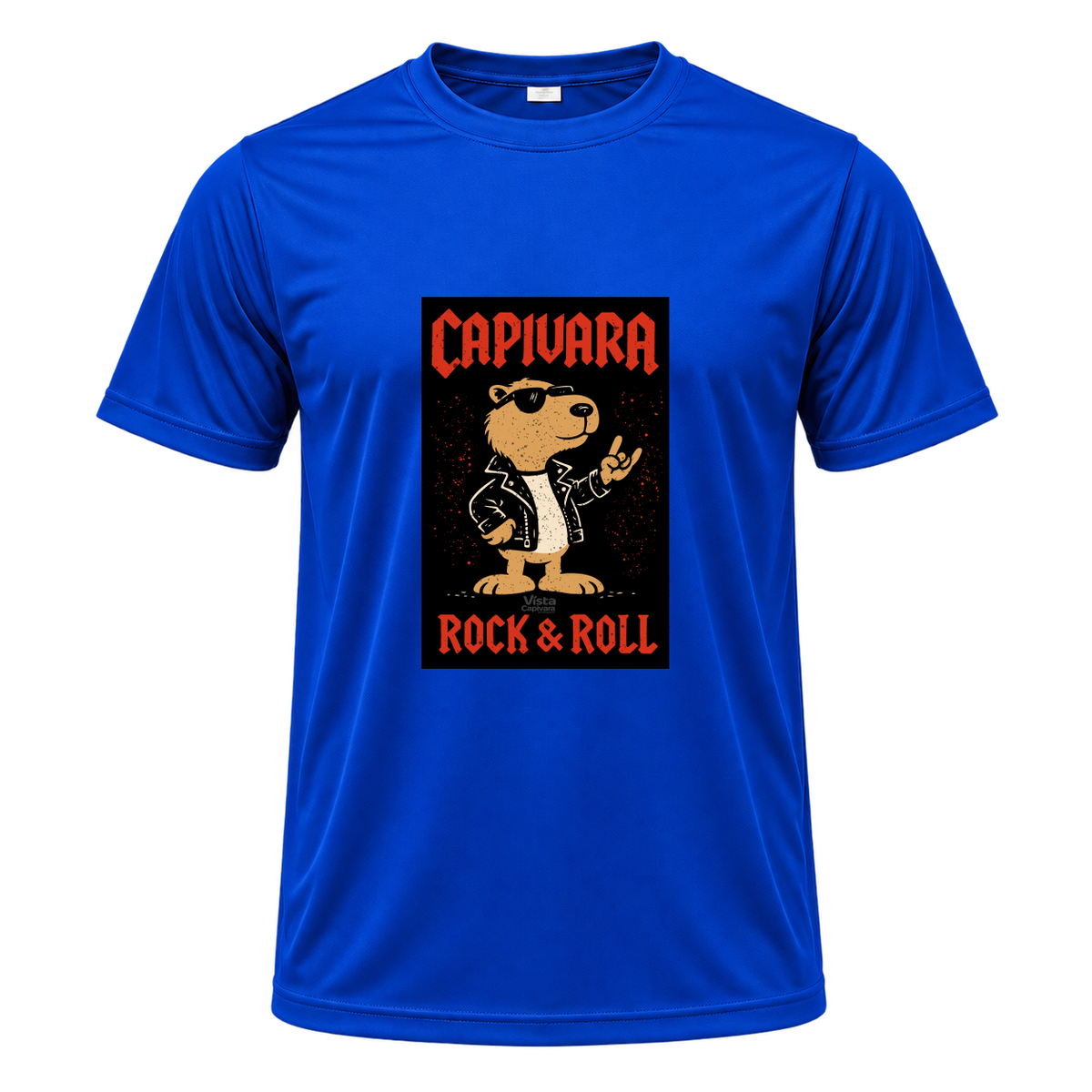 "Capivara Rock & Roll  DTG" Camiseta Dryfit Masculina Basic