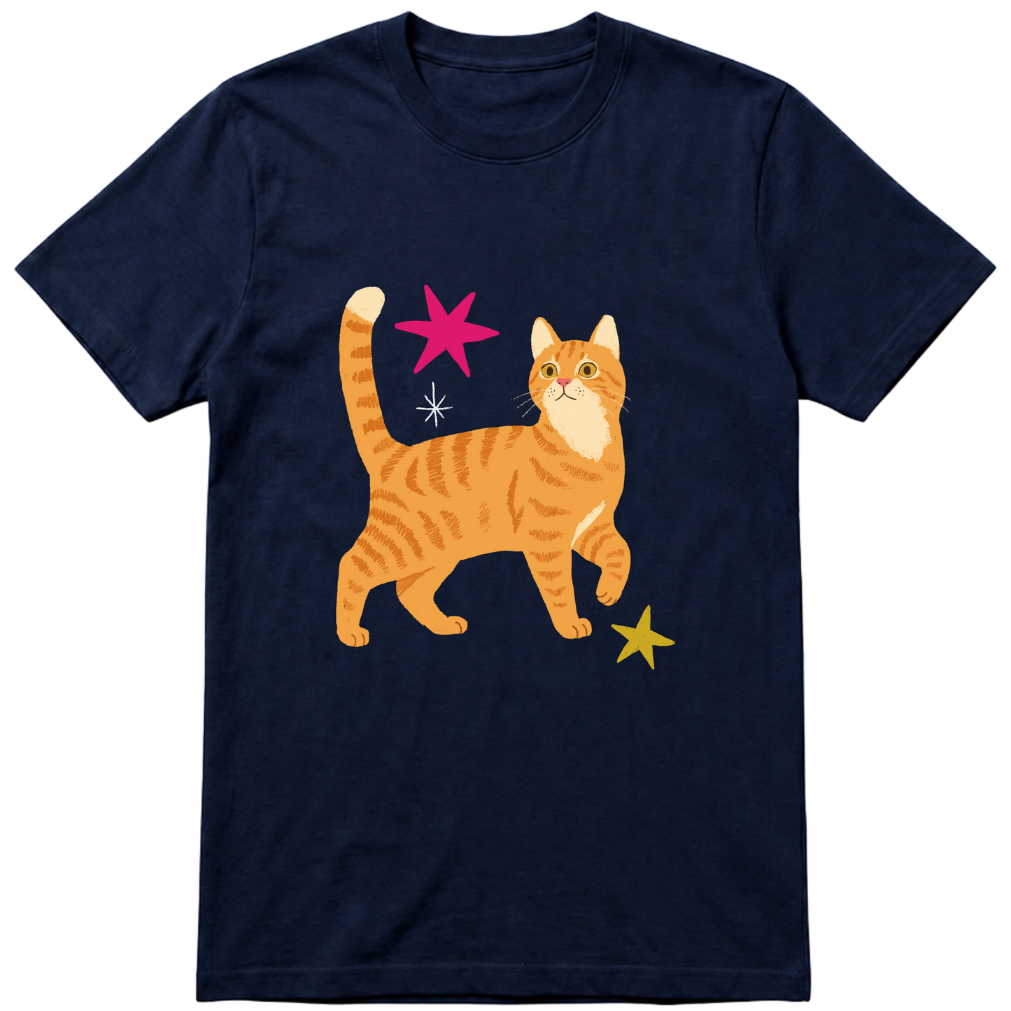 "Gato amarelo" Camiseta Básica Unissex