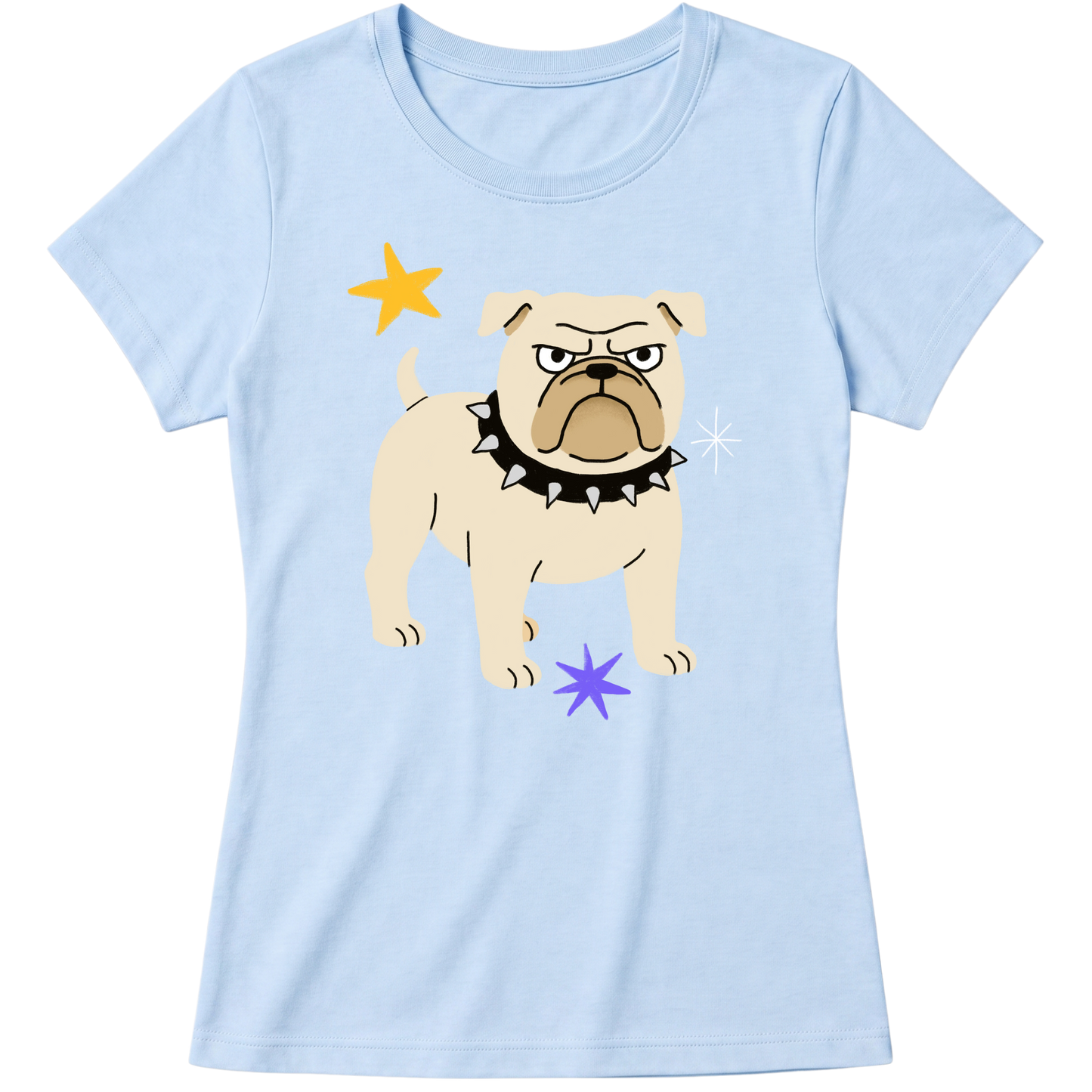 "Bulldog" Blusa Baby Look