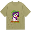 "Camiseta SMILE IT GETS WORSE - Coringa" Camiseta Oversized Básica